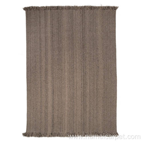 Coffee brown wool area Rugs for Bedroom